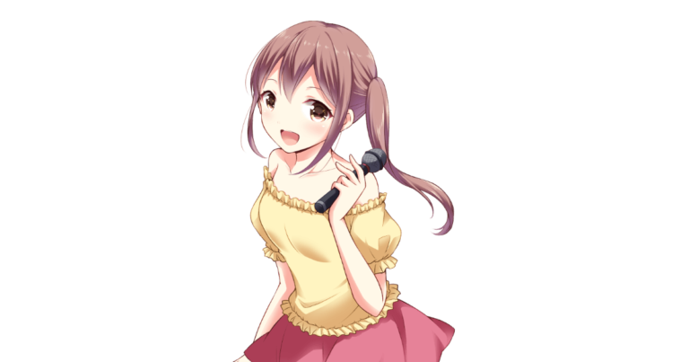 マイクを持った美少女