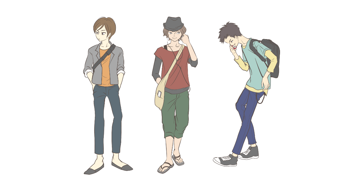 日本で話題の ギャップ萌え男子イラスト を顔だけブサメンに変えた