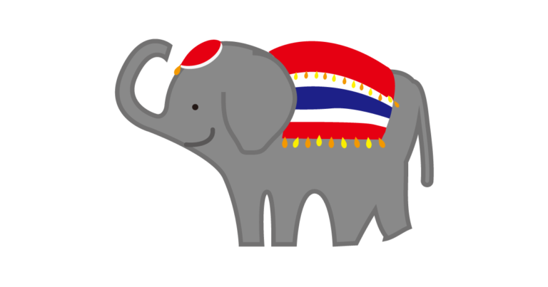 タイの国旗と象