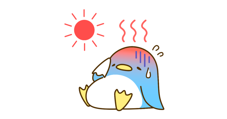 暑そうなペンギンちゃん