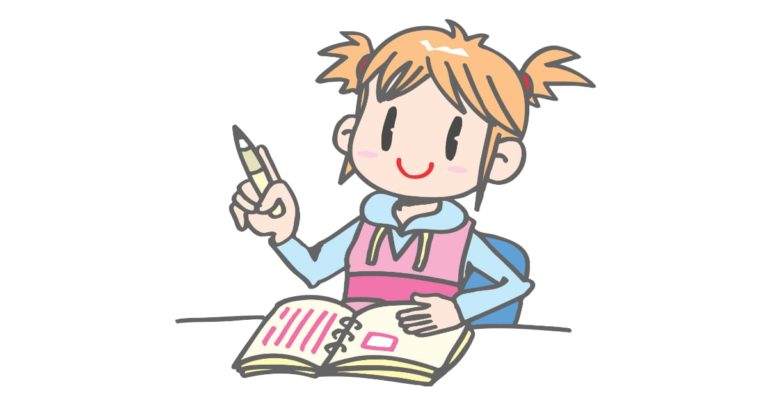 日記を書く女の子