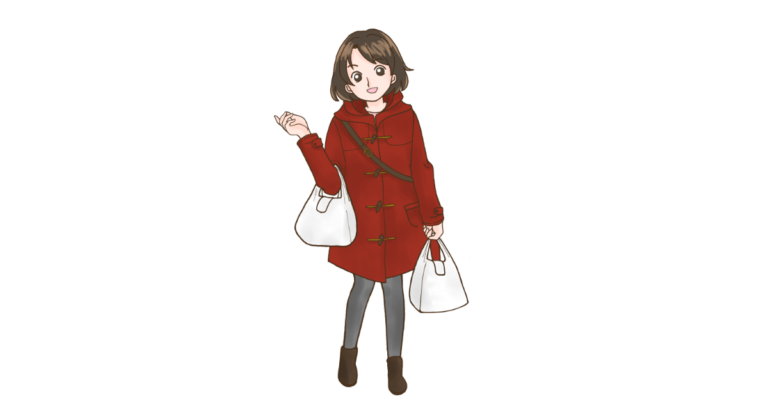 ビニール袋を持った可愛い女の子