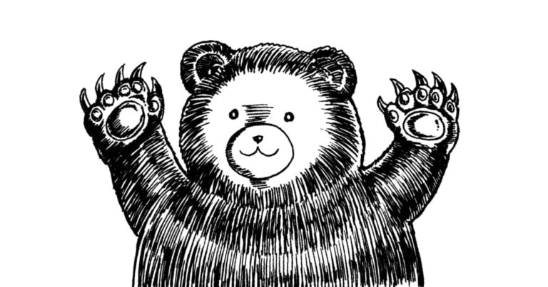 怖いクマのイラスト（熊）