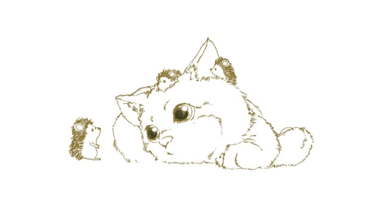 ネコとハリネズミ