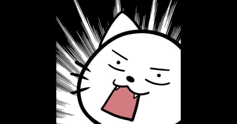 衝撃を受ける猫
