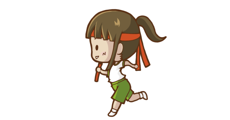 運動会で走る女の子