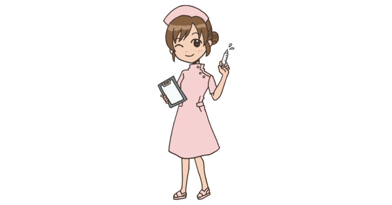 注射を持つ看護師さん