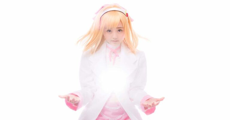 パワーを集める美少女