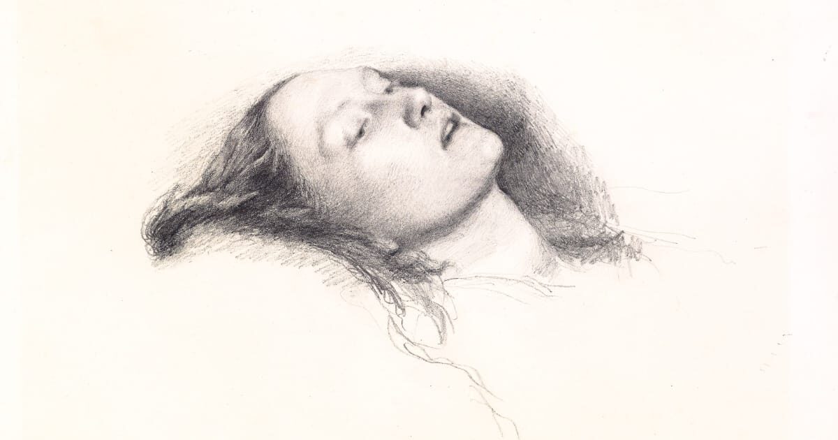 鉛筆で描いた女性の顔