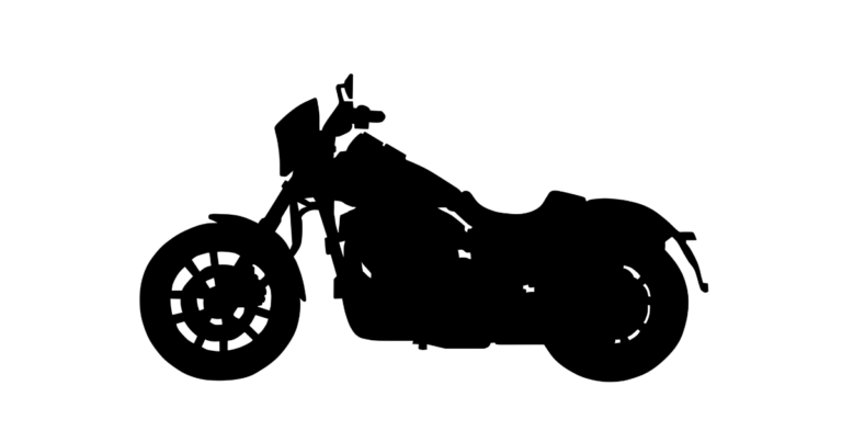 アメリカンバイクのシルエット
