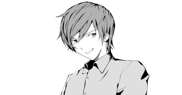 男キャラがニヤリ
