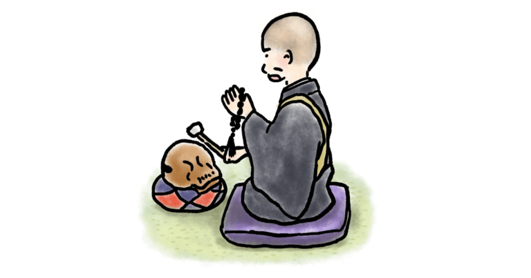 お経を唱えるお坊さん