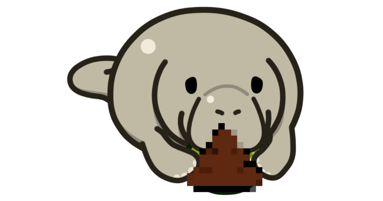 うんこを食べるマナティ