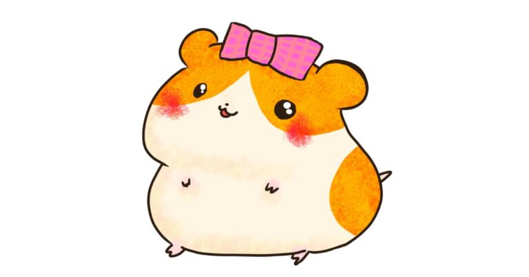 リボンのハムスター