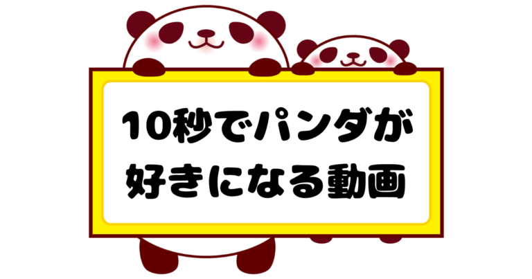 10秒でパンダが好きになる動画