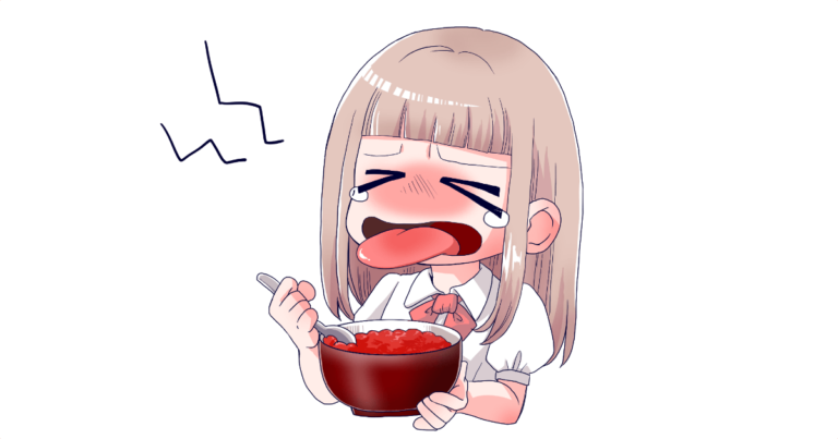激辛料理を食べた女の子