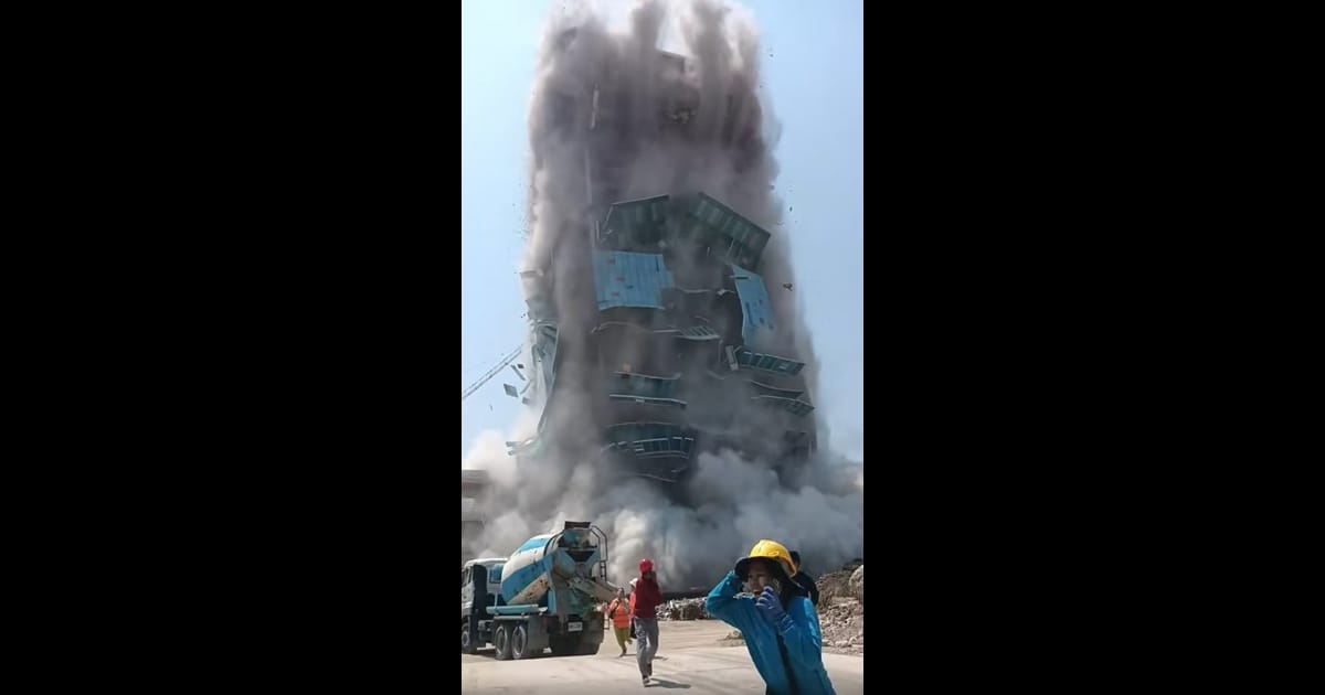 タイの中国製ビル倒壊
