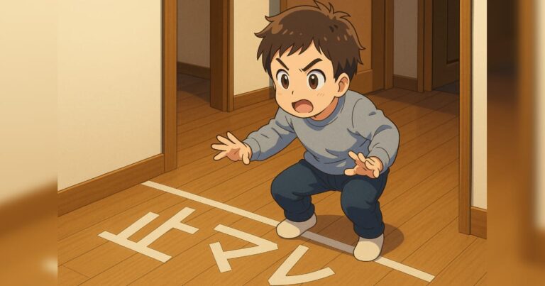 止マレで止まる子供