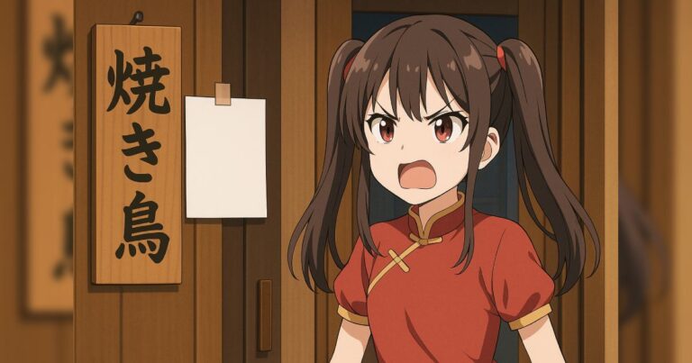 貼り紙に激怒する中国人美少女