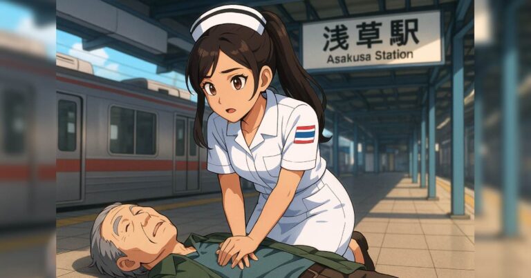 日本旅行中に浅草駅で人命救助をしたタイ人看護師