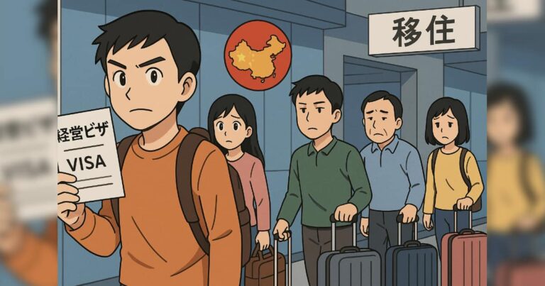 経営ビザで移住する中国人家族