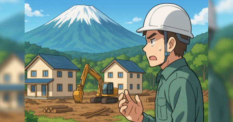 北海道の羊蹄山麓で無許可で一戸建て住宅2棟を建設する業者