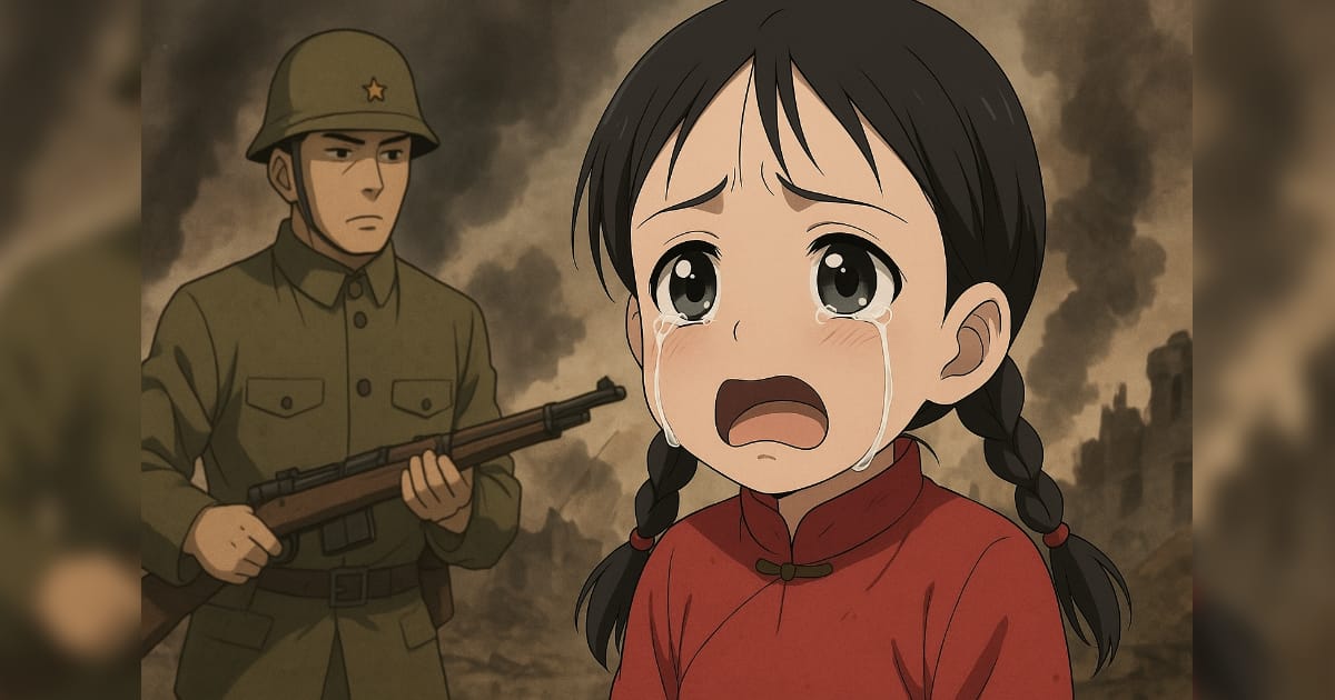 泣いてしまう中国の少女
