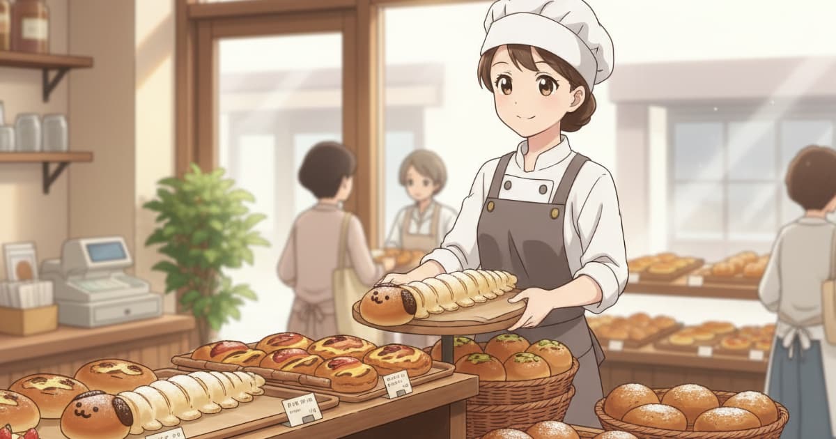「しましま」を売るベーカリー