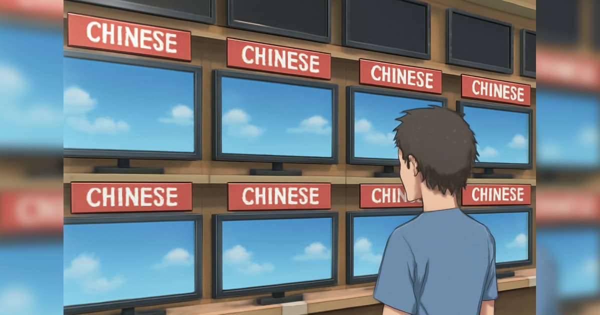 日本の家電量販店で中国メーカーのテレビばかりが売られている
