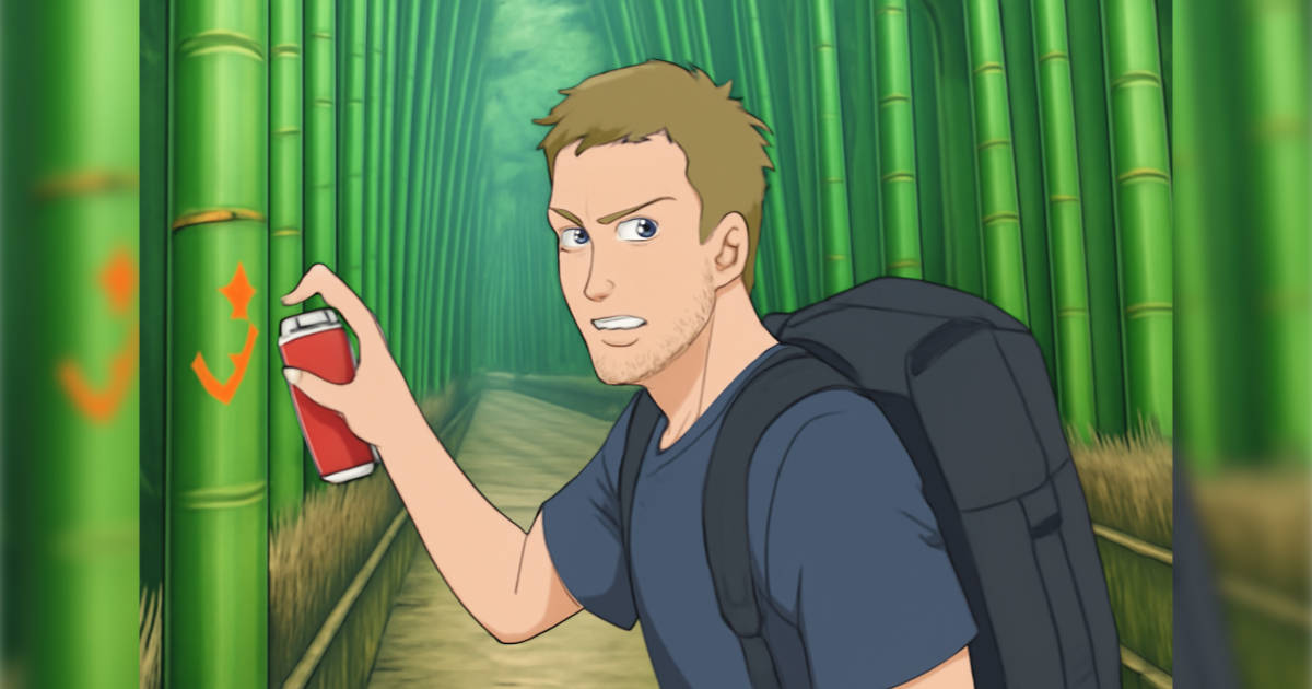 京都・嵐山の「竹林の小径」で外国人観光客による落書き被害増加!?