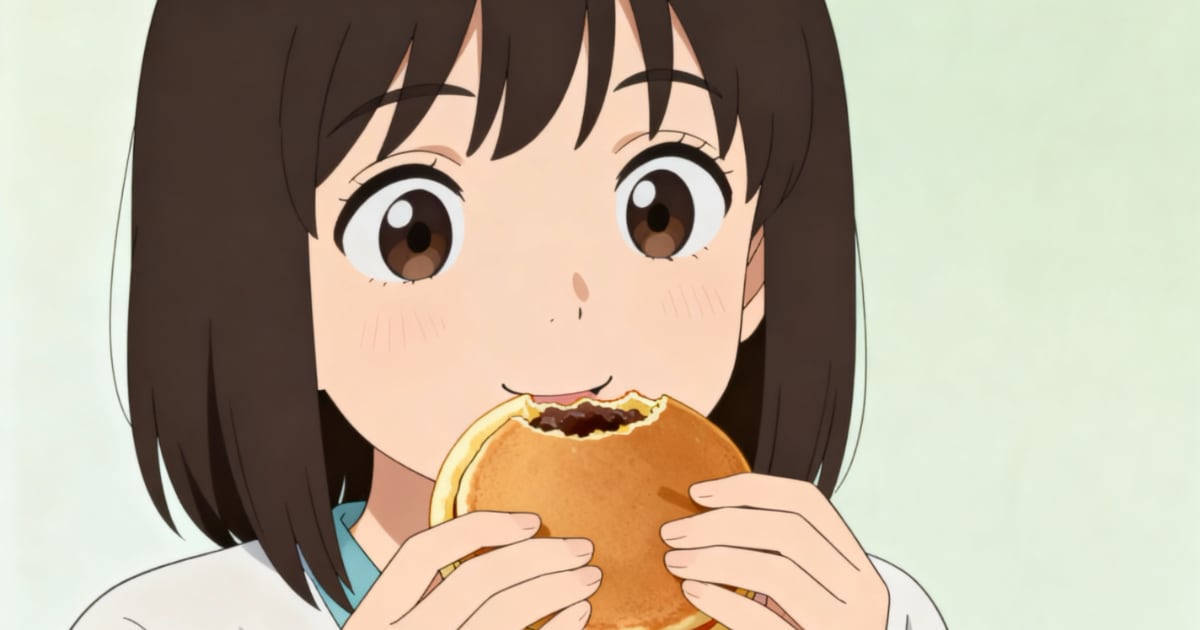 大判焼きを食べる女の子