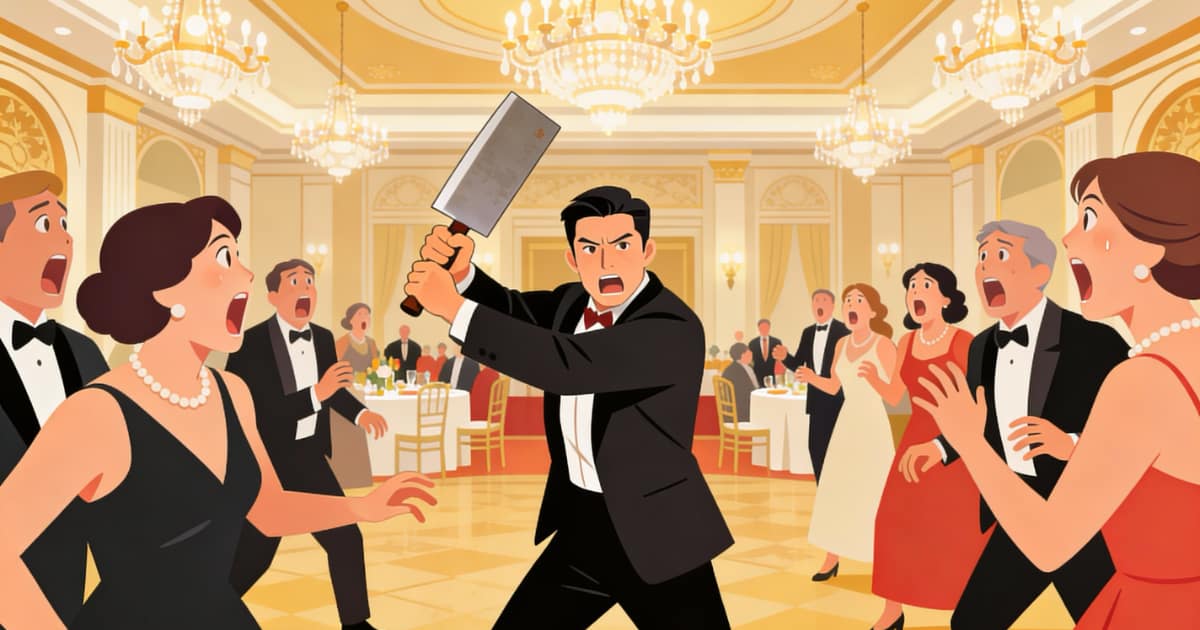 ディズニーシーのホテルミラコスタで中華包丁を振り回す中国人男性