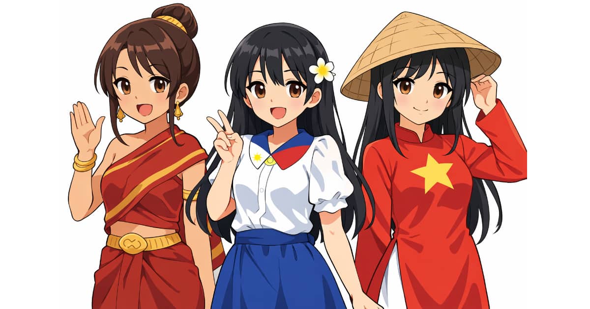 タイ・カンボジア・ベトナムの擬人化