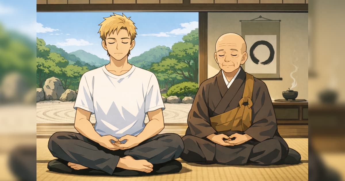 日本に禅の心を学びに来たフランス人留学生