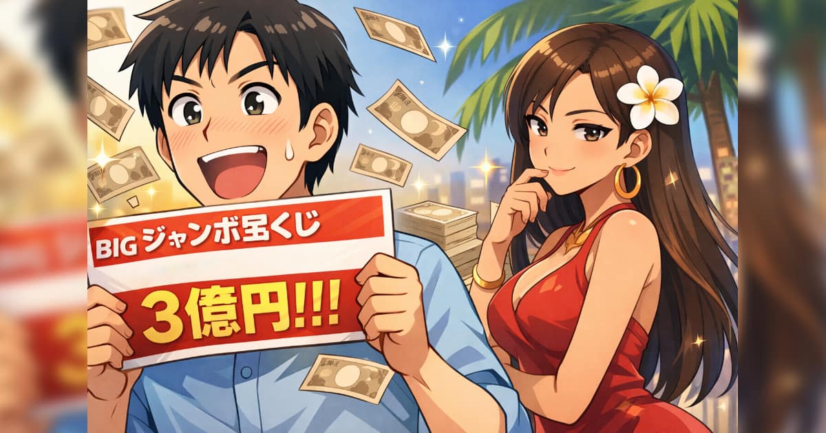 宝くじで3億円当選した日本人男性とタイ人美女