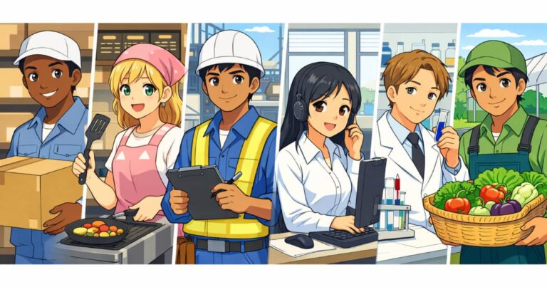 日本の色々な職場で活躍する外国人労働者たち