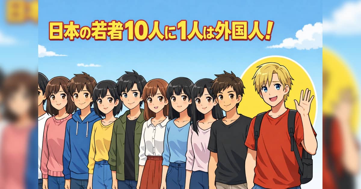 日本の若者の10人に1人は外国人