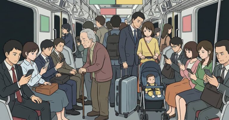 日本の満員電車