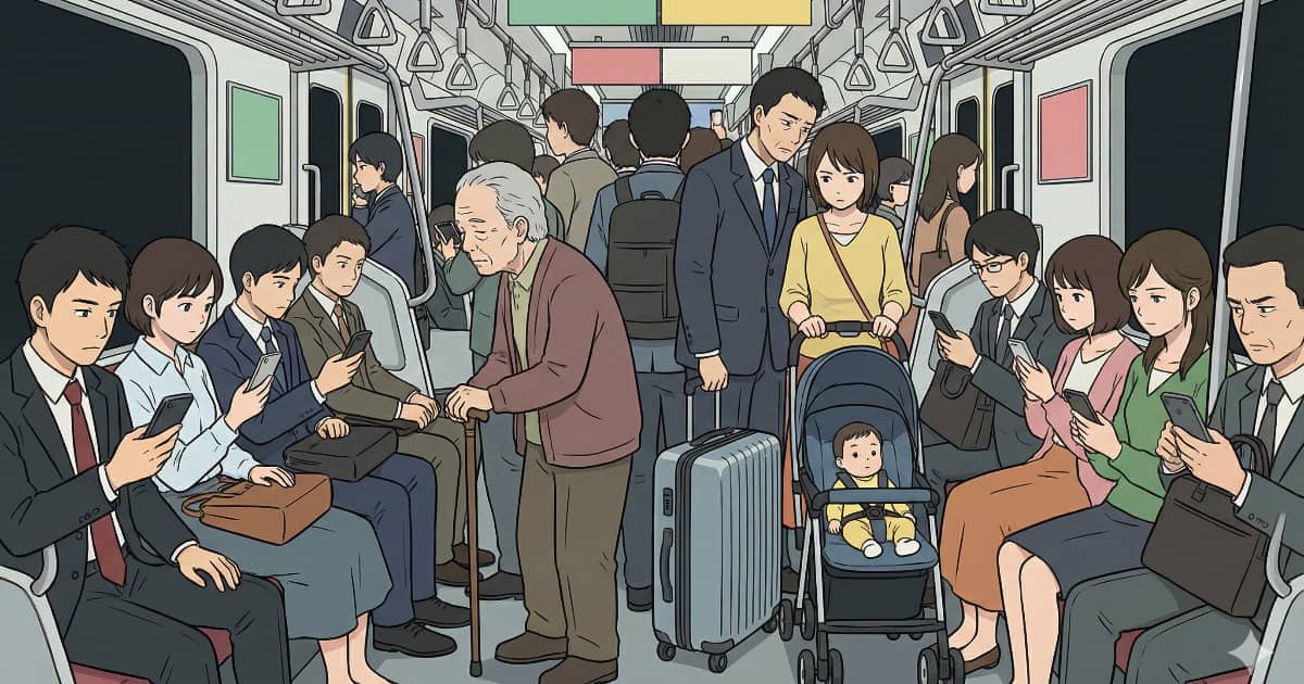 日本の満員電車