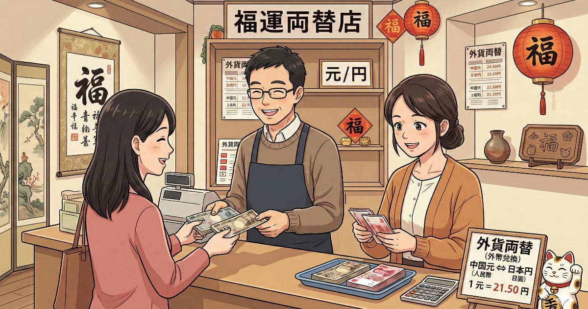 日本で両替店を経営する中国人夫婦