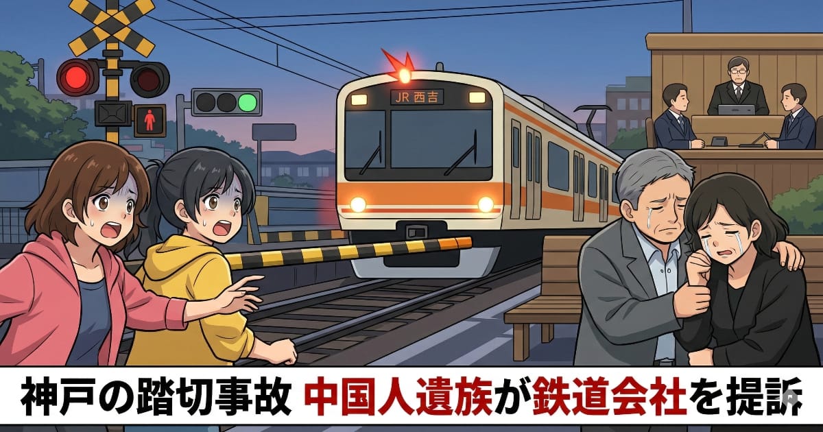 神戸の踏切事故 遺族が鉄道会社を提訴