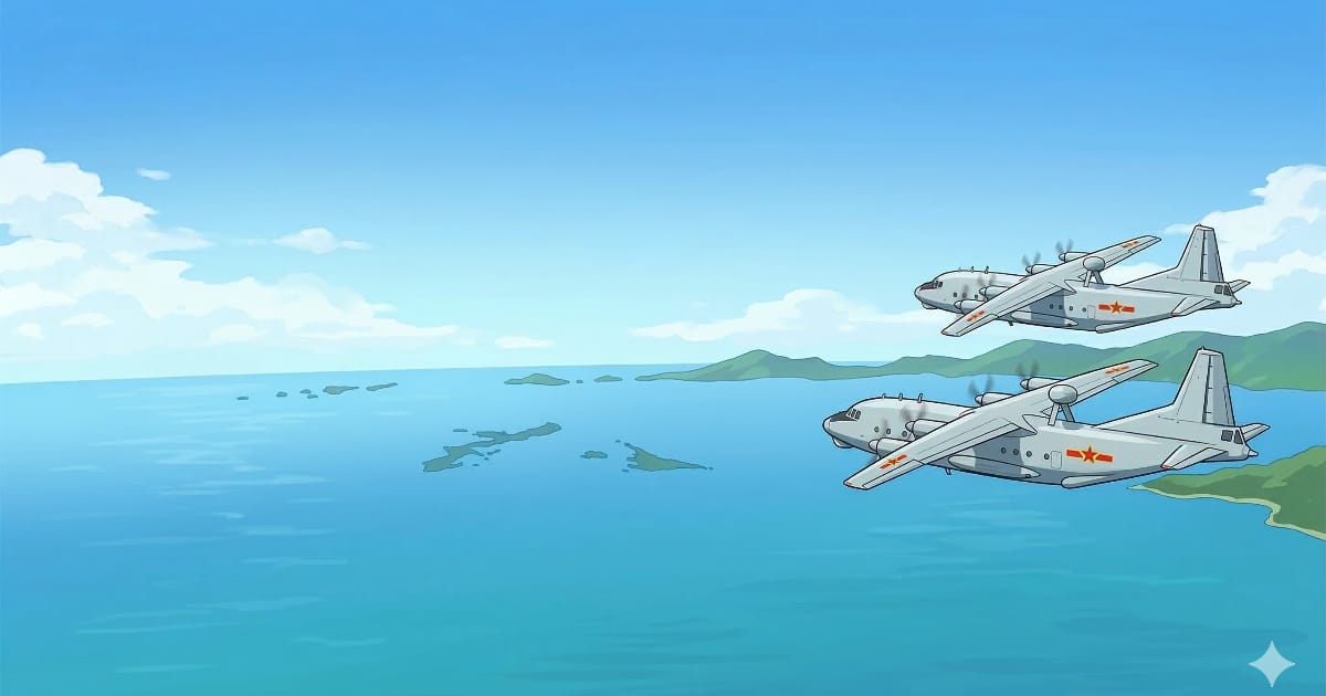 中国軍の「怪しいプロペラ機」2機が日本に同時接近
