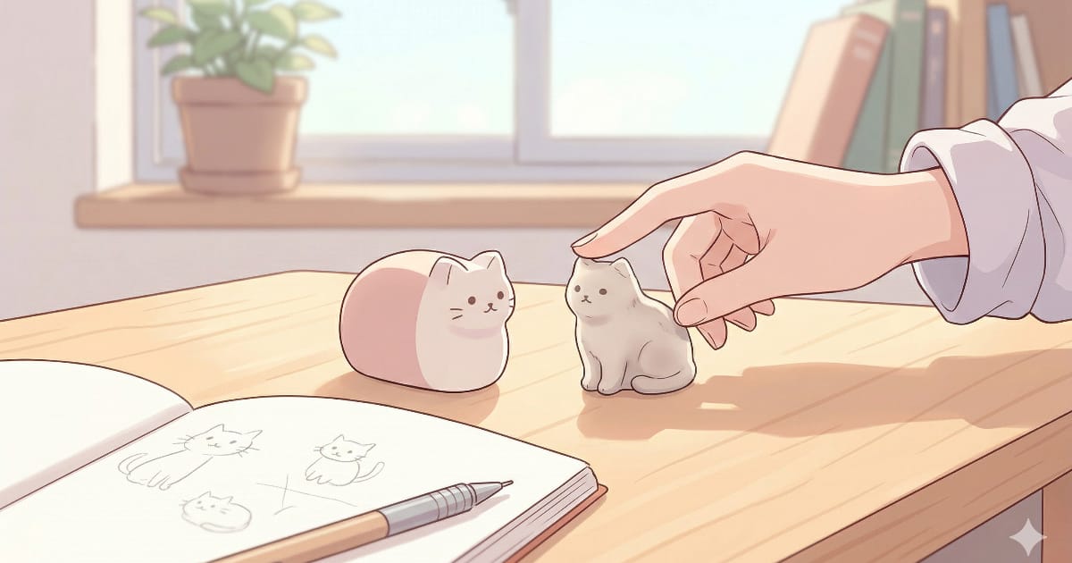 ネコちゃんの消しゴム
