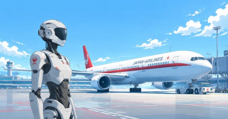 日本航空（JAL）が羽田空港で中国製人型ロボットの実証実験