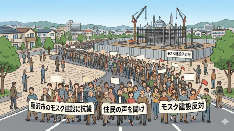 藤沢市のモスク建設巡り数千人が抗議。住民3万人の反対署名も市議会は静観か？