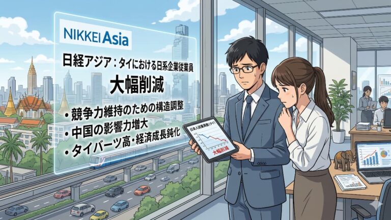 日本の駐在員がタイで激減、中国の投資は拡大