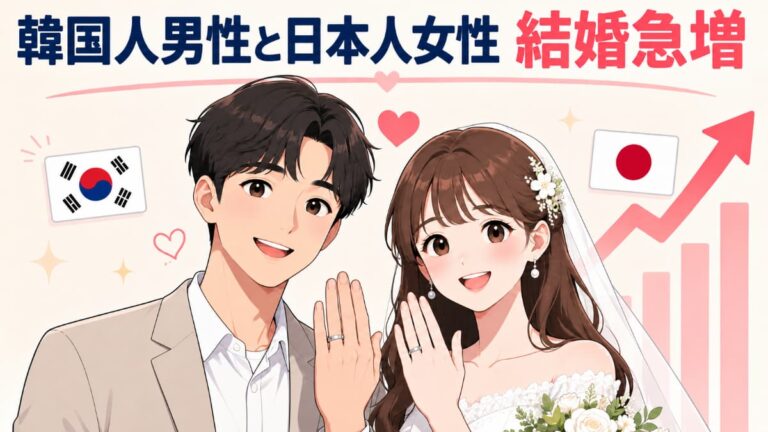 韓国人男性と日本人女性 結婚急増