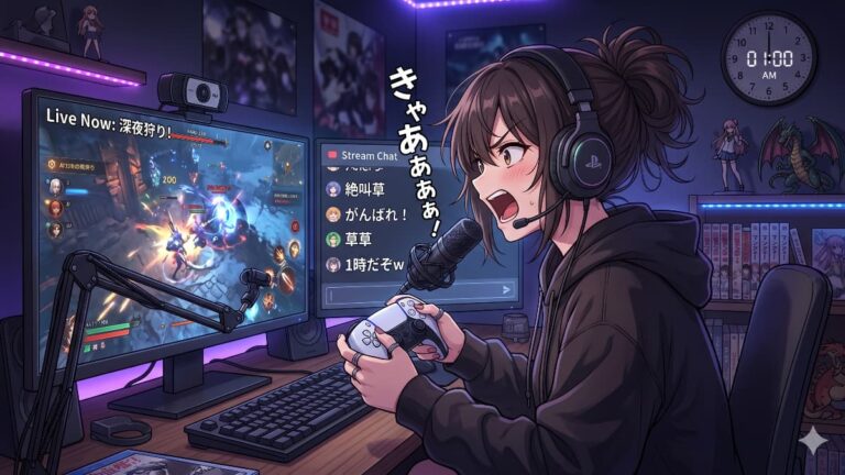 日本の美人配信者さん、深夜1時にゲームで騒いで隣人ブチギレ【タイ人の反応】