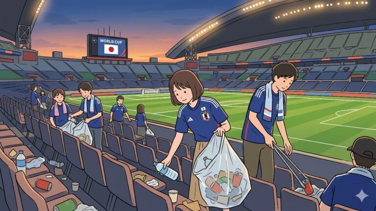 日本代表サポーターがW杯観戦後にゴミ拾い! 世界が称賛!【タイ人の反応】