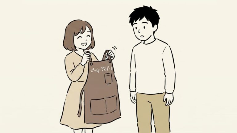 日本人が妻からもらったエプロンの謎の数式をグラフにした結果→理系の愛を見た!【タイ人の反応】